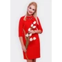 Платье FashionUp PL-1357C 48 красное повседневное до середины бедра