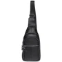 Чоловіча сумка-слінг Borsa Leather чорна (K15060-black)
