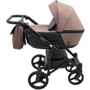Коляска 2 в 1 Bair City Soft 273 Капучино - черная кожа (680692): Ширина шасси 60 см