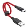 Кабель Hoco USB Cable to USB-C X21 2.4A 0.25m Black/Red