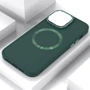 Чехол для iPhone TPU Case Bonbon Metal Style with MagSafe Army Green for iPhone 15: Цвет зеленый