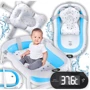 Детская ванночка складная с подушкой и термометром Kidwell Kanzaa Blue (Hnrt_4871)