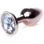 Анальная пробка с кристаллом BOSS of TOYS Boss Series - Jewellery Red Gold PLUG Clear S, BS6400112