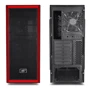 Корпус DeepCool TESSERACT SW-RD: Матеріал передній панелі пластик / сталь