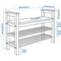 Лавка з полицями для взуття ІКЕА Hemnes 85х32х65 см Білий (00243800) фото 9