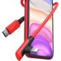 Кабель Baseus Cable USB-C to Lightning Colorful Elbow 18W 1.2m Red (CATLDC-A09) фото 4