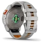 Смарт-годинник Garmin Fenix 7 Pro Sapphire Solar Titanium with Fog Gray/Ember Orange Band (010-02777-21): Матеріал ремінця силикон