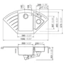 Кухонная мойка SCHOCK LOTUS C150 Stone-88 (54129088): Форма Угловая