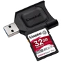 Карта памяти Kingston 32GB SDHC class 10 UHS-I U3 React Plus + USB card reader (MLPR2/32GB): Тип карты SDHC