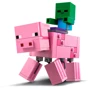 Конструктор LEGO Minecraft Большие фигурки Minecraft, Свинья и Зомби-ребёнок 159 деталей (21157) фото 4