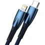 Кабель Baseus Cable USB-C to Lightning Glimmer Series Fast Charging Data 1m Blue (CADH000003): Длина 1 м