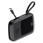Внешний аккумулятор Baseus Power Bank 10000mAh with USB-C Cable Q Pow Display 15W Black (PPQD-A01): Встроенный кабель USB Type-C