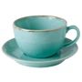 Чашка Porland Seasons Turquoise 320 мл із блюдцем 160 мм (213-222134.T)