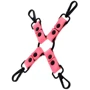 Крестообразный БДСМ фиксатор с карабинами Taboom Hogtie (розовый)