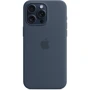 Чехол для iPhone Apple iPhone 15 Pro Max Silicone Case with MagSafe - Storm Blue (MT1P3ZM/A): Цвет синий