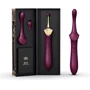 Вагинально-клиторальный вибратор Zalo - Bess Velvet Purple мультифункциональный с насадками