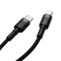 Кабель Baseus Cafule USB-C to Lightning PD 18W Cafule 1m Black (CATLKLF-G1) фото 3