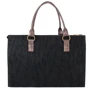 Женская сумка тоут Laskara черная (LK10199-black-bronze): Материал Искусственная кожа