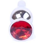 Анальная пробка с кристаллом BOSS of TOYS Boss Series - Jewellery Silver BUTT PLUG Red, BS6400073