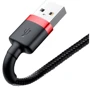 Кабель Baseus USB Cable to Lightning 2.4A 1m Red/Black (CALKLF-B19) фото 4