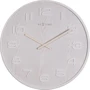 Настінний годинник NeXtime Wood Wood Medium, білий Ø36 см (3096WI)