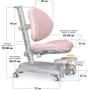 Детское кресло Mealux Ortoback Base Pink (Y-508 KP Base): Регулировка Глубины сиденья, Высоты спинки, Высоты сиденья