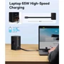Зарядное устройство Baseus Wall Charger 2AC+USB+USB-C PowerCombo PowerStrip Retractable-C 65W Black (PSLR000301) фото 6