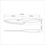 Набір кухонних ножів Tramontina Plenus Light Grey Chef 15 см 12 шт. (23426/036): Кількість предметів 12