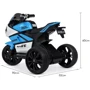 Дитячий електромотоцикл 3 колісний Bambi Racer Yamaha синьо-білий (M 4135EL-1-4): Матеріал корпусу пластик