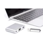 Адаптер Digitus Adapter USB-C to VGA+USB 3.0+USB-C (DA-70839): Цвет серебристый