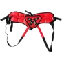 Трусы для страпона Sportsheets - Plus Red Lace w/Satin Corsette Strap On