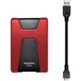 Внешний жесткий диск ADATA HD650 1 TB Red (AHD650-1TU31-CRD): Внешний интерфейс USB 3.1