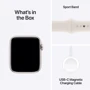Apple Watch SE 2 2024 40mm GPS Starlight Aluminum Case with Starlight Sport Band - M/L (MXEG3QH/A) UA фото 7