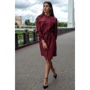 Платье FLFashion Хоо ХПХ 3256 48 бордовое повседневное до середины бедра