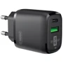 Зарядний пристрій Intaleo Wall Charger USB+USB-C 20W Black (TCGQPD220)