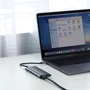 Адаптер Ugreen Adapter CM121 USB-C to USB-C+3xUSB3.0+HDMI+RJ45+SD Gray (50538): Дополнительные разъемы SD+TF Card, Ethernet, HDMI, USB OTG, USB-C