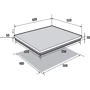 Варильна поверхня Brandt BPG6414B: Кількість конфорок 4