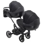 Коляска 2 в 1 для двійні Bair Next DUO Soft 02 чорний: Ширина шасі 60