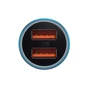 Зарядний пристрій Baseus Car Charger USB+USB Golden Contactor 60W Blue (CGJM000003): Кількість USB-портів 2