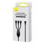 Кабель Baseus Cable USB-C to Micro USB/Lightning/Type-C Flash Series 2 Fast Charging 100W Black (CASS030201): Длина 1.5 м