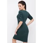 Платье FashionUp PL-1617B 42 зеленое повседневное до середины бедра: Состав Вискоза, Эластан