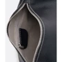 Женская сумка-седло Borsa Leather черная (K120172bl-black): Фактура Тканая, Зернистая, Матовая