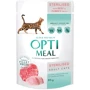 Влажный корм Optimeal Adult cats для стерилизованных кошек с говядиной и индюшиным филе в желе 12х85 г (4820215365901): Тип Влажный корм