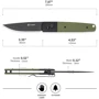 Нож Ganzo G721B-GR (G721B-GR): Вес, г 135
