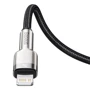 Кабель Baseus Cable USB-C to Lightning Cafule Metal PD 20W 2m Black (CATLJK-B01) фото 3