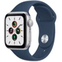 Apple Watch SE 40mm GPS+LTE Silver Aluminum Case with Abyss Blue Sport Band (MKQL3)