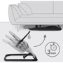 Кресло-качалка Kidwell LARO Full Grey/Black (Hnrt_4844): Дополнительные удобства Система складывания, съемная обивка, Изменение наклона, Ремни безопасности, регулируемая спинка, дуга с игрушками