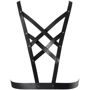 Портупея из экокожи Bijoux Indiscrets Maze – Cross Cleavage Harness Black