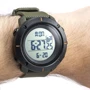 Наручний годинник Skmei 1215 Army Green: Функції крокомір, День тижня, Дата, підсвічування, Будильник, Секундомір, пульсометр, крокомір