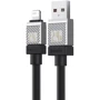 Кабель Baseus USB Cable to Lightning CoolPlay Series Fast Charging 2.4A 1m Black (CAKW000401) фото 3